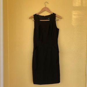 J. Crew Suiting Black Pocketed Sheath Dress